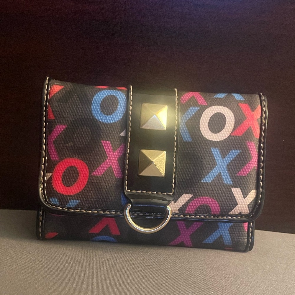 XOXO Black and Multicolor Tri-Fold Wallet